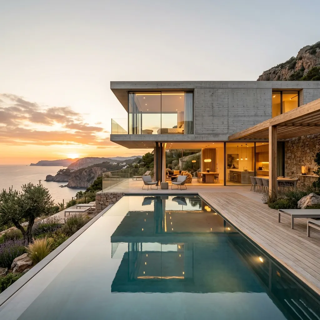 Villa contemporánea mediterránea en España